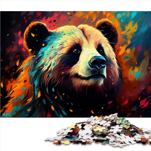 für Erwachsene, 1000-teiliges Puzzle, Lernspiele, Farbzeichnung eines Fantasy-Panda-Papierpuzzles, Geeignet für Erwachsene und Kinder ab 12 Jahren, Heimdekoration. Größe: 50 x 75 cm von LZYANG