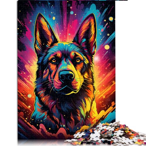 für Erwachsene, 1000-teiliges Puzzle, Lernspiele, Papierpuzzle mit deutschem Schäferhund, geeignet für Erwachsene und Jugendliche ab 12 Jahren, Holzpuzzle für Familienspiele und zur Heimdekoration, von LZYANG