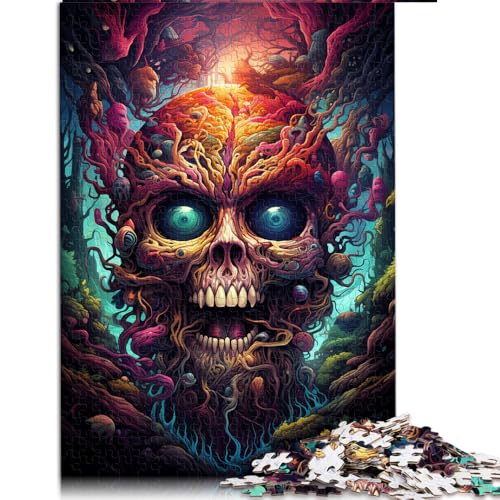 für Erwachsene, 1000-teiliges Puzzle, Papierpuzzle mit bösem Skelett, für Erwachsene und Jugendliche ab 12 Jahren, Denkspiel-Spiel, Größe: 26 x 38 cm von LZYANG