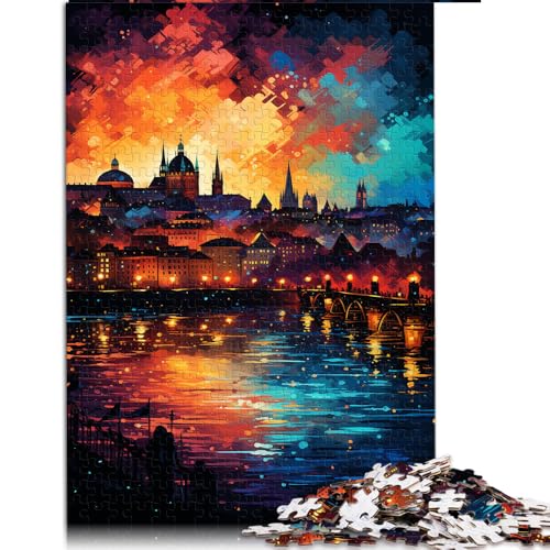 für Erwachsene, 2000 Teile, Papierpuzzle „Die volle Psychedelia der Prager Burg“, für Erwachsene und Kinder ab 12 Jahren, Unmögliches Puzzle, Größe: 70 x 100 cm von LZYANG