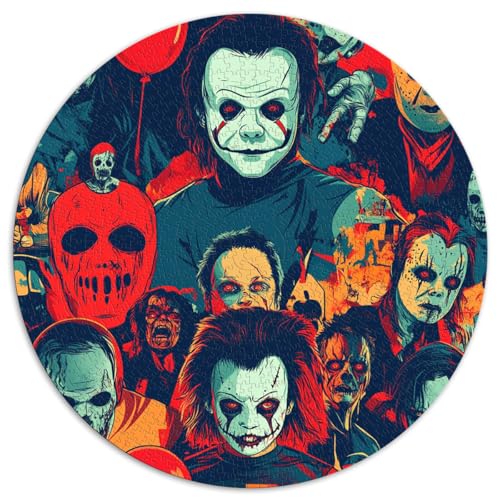 für Erwachsene 1000 Teile Puzzle-Geschenke, Horror-Monster, runde Puzzles, für Erwachsene und Kinder ab 12 Jahren, Papppuzzles, als Geschenke für die ganze Familie und die Größe 67,5 x 67,5 von LZYANG