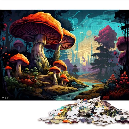 für Erwachsene 1000-teiliges Puzzle Lernspiele, Pilzwelt-Papierpuzzle, für Erwachsene und Kinder ab 12 Jahren, für Familienspaß und Spieleabende. Größe: 52 x 38 cm von LZYANG