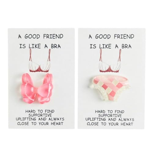 LZYWOD A Good Friend is Like A Bra Pocket Hug, Humorvolle Taschenumarmung für Frauen, Freundschaft, niedlich mit Karten-BH, Umarmung, Taschenmarke, positiv von LZYWOD