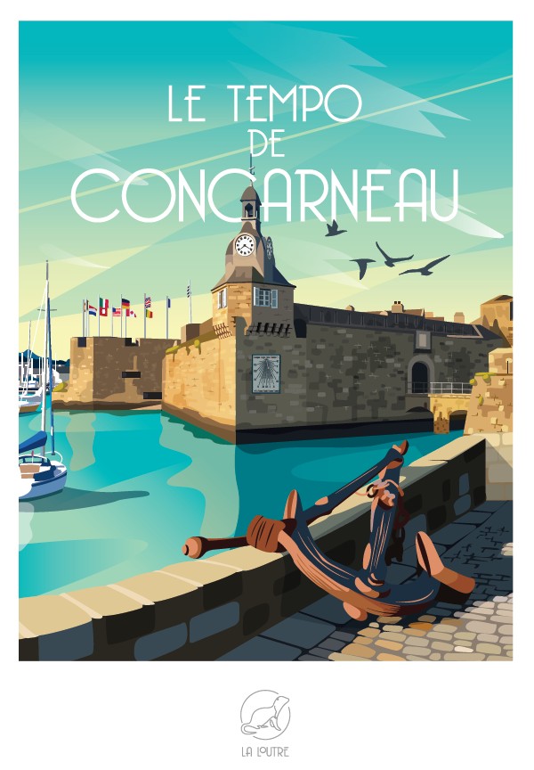 La Loutre Le Tempo de CONCARNEAU 1000 Teile Puzzle Puzzle-La-Loutre-7515 von La Loutre