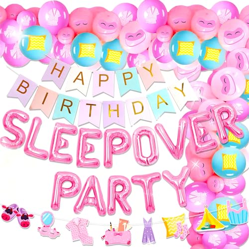 LaVenty Luxury Sleepover Party Decoration Sleepover Party Banner Mean Girls Party Decoration Pajama Party Decoration Sleepover Party Girls Night Out Party Decoration von LaVenty