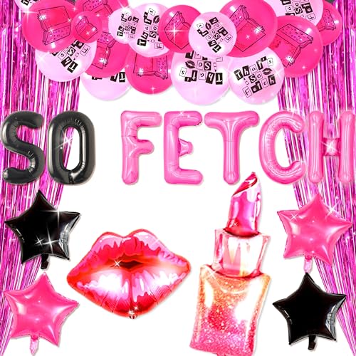 LaVenty Luxury Thats So Fetch Balloons So Fetch Party Decoration Early 2000s Party Decorations Y2K Party Decorations Mean Girls Bachelorette Party Supplies (Pink) von LaVenty