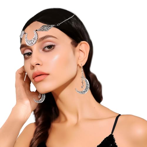 LaVenty Mond Elfenohren Haarband Festival Haarschmuck Krone Elf Halo Gothic Accessoires Headpiece von LaVenty