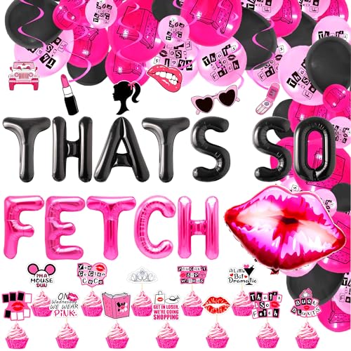 LaVenty "Thats So Fetch Balloons Burn Book Banner So Fetch Party Decoration Early 2000s Party Decorations Y2K Party Decorations Mean Girls Bachelorette Party Supplies von LaVenty