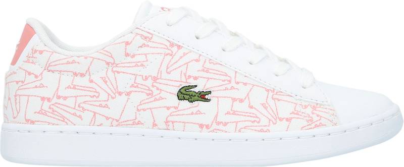 Lacoste Carnaby Evo 318 Kinder Sneaker, White/Pink 29, Kinderschuhe von Lacoste