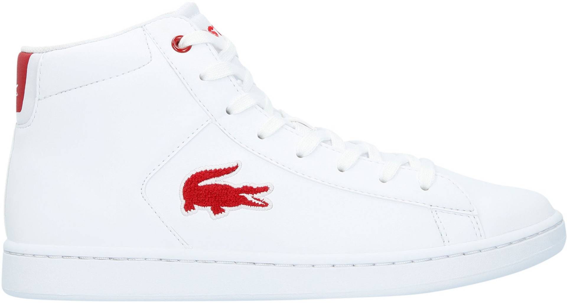 Lacoste Carnaby Evo Mid 3181 Kinder Sneaker, White/Red 38, Kinderschuhe von Lacoste