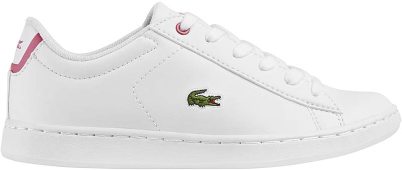 Lacoste Carnaby Evo Kinder Sneaker, White/Pink 31, Kinderschuhe von Lacoste