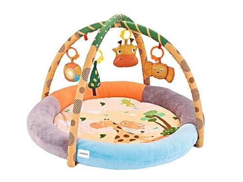 Ladanas Multifunktionale Baby Spieldecke mit Spielbogen – Baby Gym Spielmatte & Krabbeldecke – inkl. 5 Spielzeugen, – ab 0+ Monaten von Ladanas