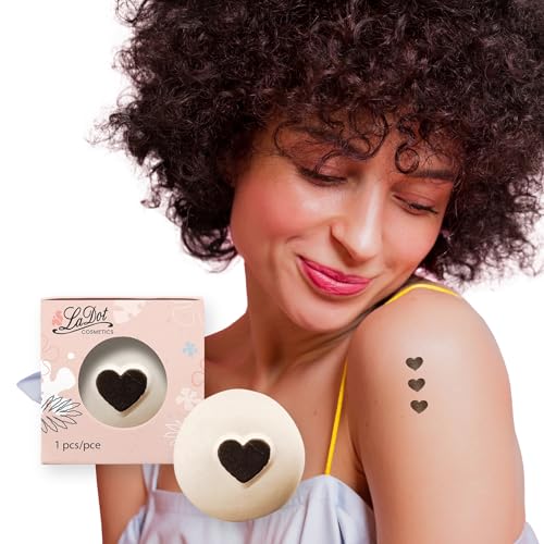 LaDot Tattoo für Kinder und Erwachsene, temporäre hautfreundliche fake Tattoos, Tattoo-Stempel ohne Nadeln für Körper und Arm, wasserfest, Keramikstempel Herz LaDot Tattoo für Kinder und Erwachsene, temporäre hautfreundliche fake Tattoos, Tattoo-Stempel ohne Nadeln für Körper und Arm, wasserfest, Keramikstempel Herz von Ladot