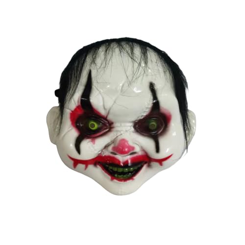 Lady of Luck Halloween Masken Horror, Gruselige Geisterpuppe Maske Blutig unheimlich Gesichtsmasken für Halloween, Horrorpartys Fasching & Karneval als Kostüm von Lady of Luck