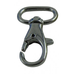 Karabiner Nickel 40x15mm - 1 Stk von Læderiet