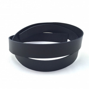 Lederband Schwarz 120cm 15mm von Læderiet