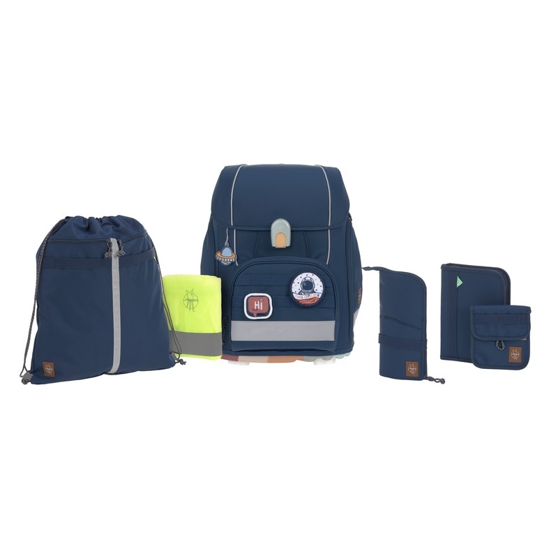 LÄSSIG Schulranzen Set Unique Boxy Navy 7tlg. von Lässig