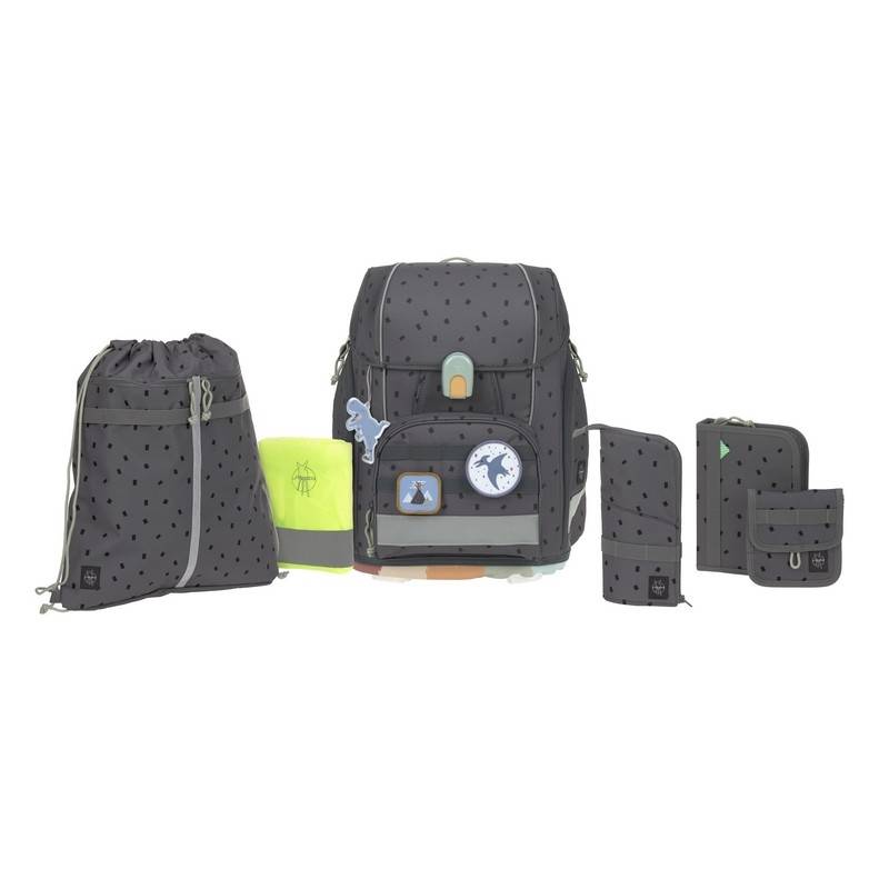 LÄSSIG Schulranzen Set Unique Boxy Speckles Anthracite 7tlg. von Lässig