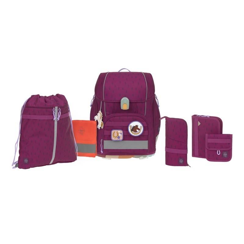 LÄSSIG Schulranzen Set Unique Boxy Speckles Berry 7tlg. von Lässig