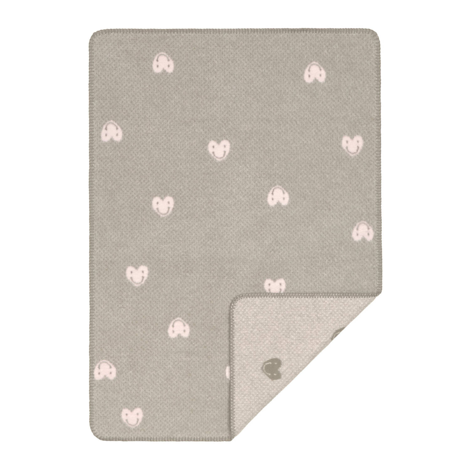 Lässig - Babydecke 75x100cm "Herz" taupe-rosa Lässig - Babydecke 75x100cm "Herz" taupe-rosa von Lässig