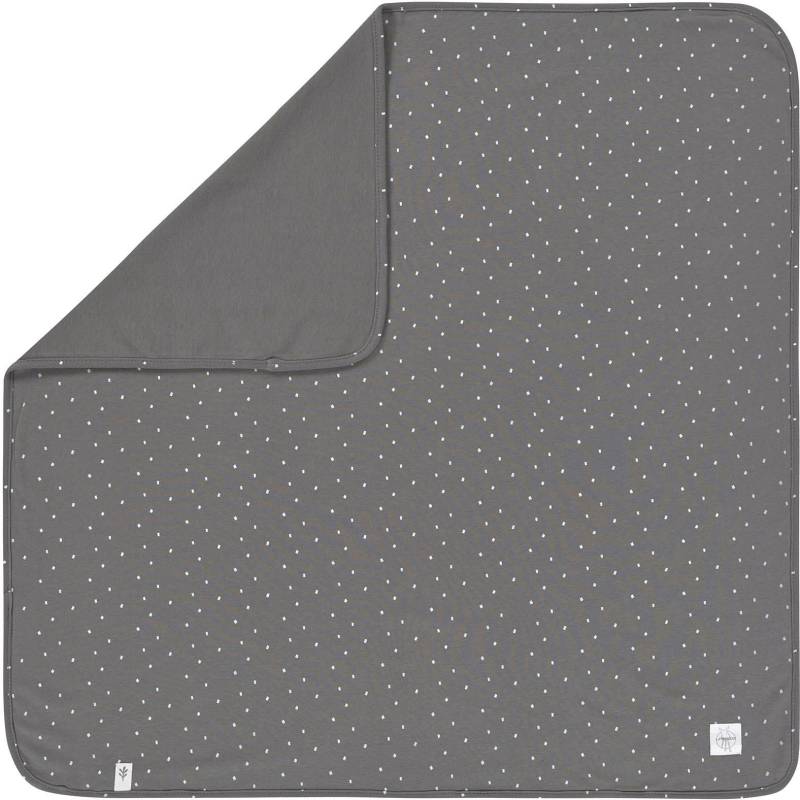 Lässig Interlock Decke 80x80 cm, Spots Grey von Lässig