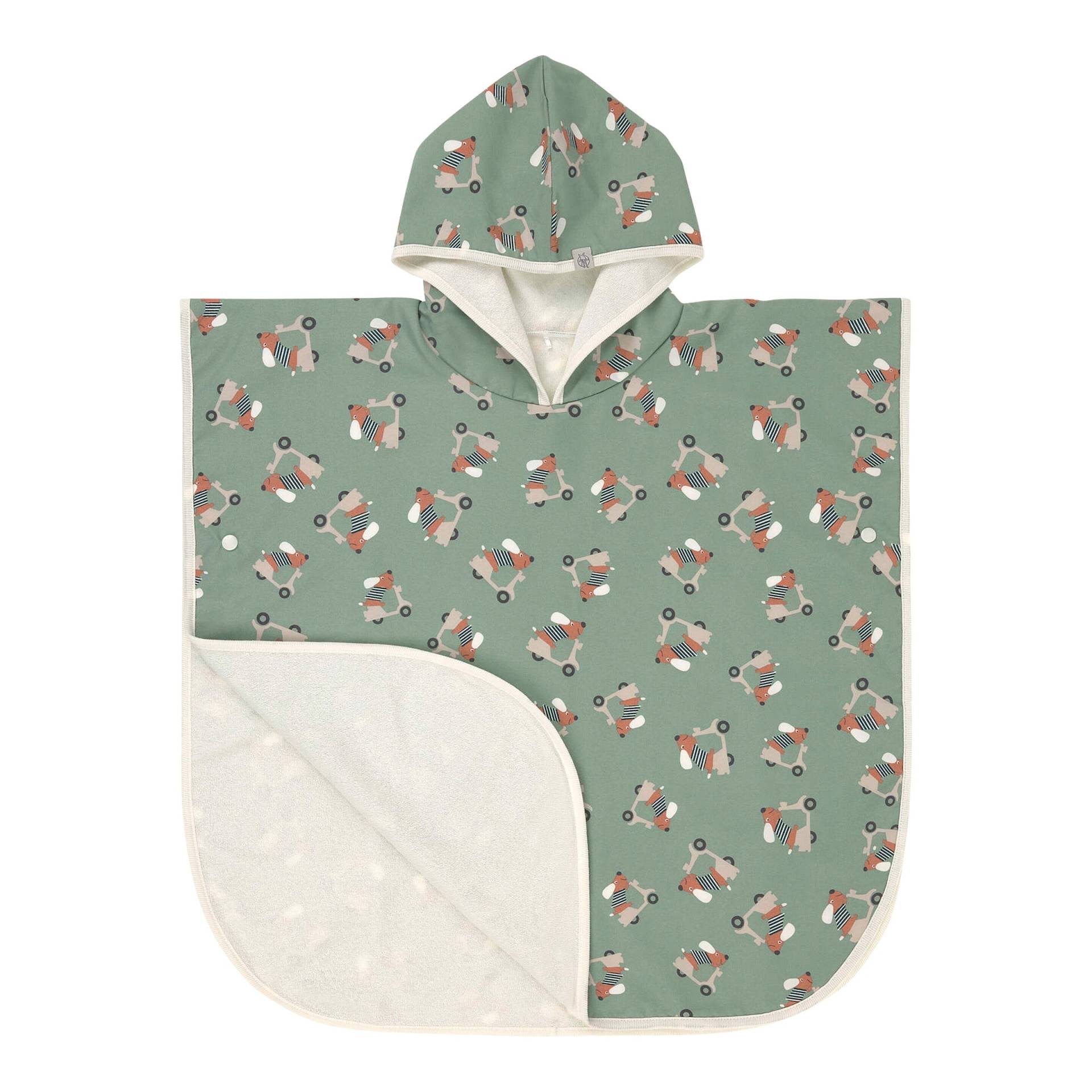 Lässig Wende-Badeponcho Dackel Roller gruen | mehrfarbig Lässig Wende-Badeponcho Dackel Roller gruen | mehrfarbig von Lässig