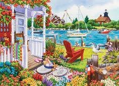 Cottage by The Bay 1000 Teile Sammlerpuzzle von Künstlerin Nancy Wernersbach von Lafayette Puzzle Factory