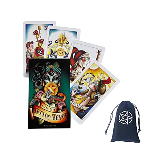 Acht Münzen Tattoo Tarot ​Karten,Eight Coins' Tattoo Tarot ​Cards,with Bag,Firend Game von LaiCongCard