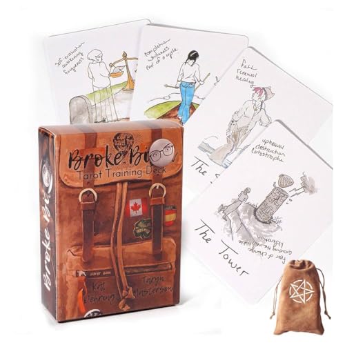 Kaputtes B-Wort-Tarot-Trainingsdeck,Broke B-word Tarot Training Deck,with bag,Firend Game von LaiCongCard