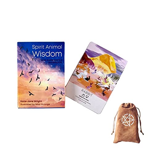 Krafttier-Weisheits-Tarotkarten,Spirit Animal Wisdom Tarot ​​Cards,with Bag,Firend Game von LaiCongCard