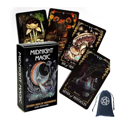 Mitternachtsmagie-Tarotkarte,Midnight Magic Tarot Card,with bag,Firend Game von LaiCongCard