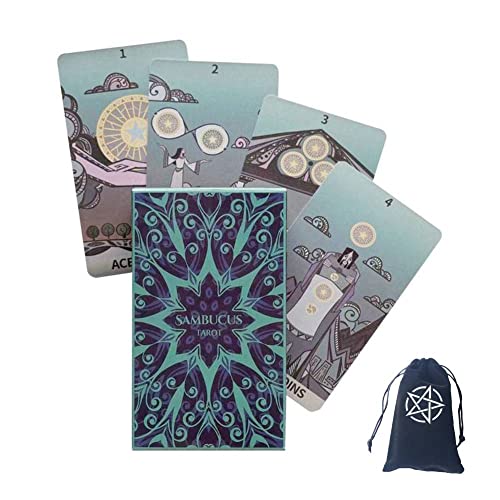 Sambucus Tarotkarten,Sambucus Tarot Cards,with Bag,Firend Game von LaiCongCard