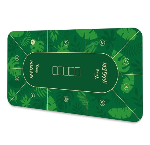 LaiEr Poker Matte Große Größe Tabelle Matte Texas Hold'em Poker Gummimatte Poker Topper für Tische Folding Super Portable Poker Tisch Blackjack Top Layout Mehrere Größe Auswahl(180*90*0.2cm,Green) von LaiEr