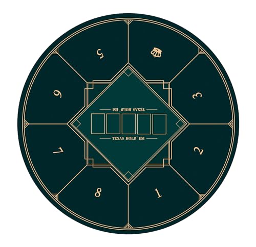 LaiEr Runde Poker Matte, 24/31/47/55 Zoll 6-8 Person Texas Poker Gummimatte, Faltbare Tischplatte, tragbare Poker Tischplatte, geeignet für Poker Spiele, Blackjack, Casino Layout. LaiEr Runde Poker Matte, 24/31/47/55 Zoll 6-8 Person Texas Poker Gummimatte, Faltbare Tischplatte, tragbare Poker Tischplatte, geeignet für Poker Spiele, Blackjack, Casino Layout. von LaiEr