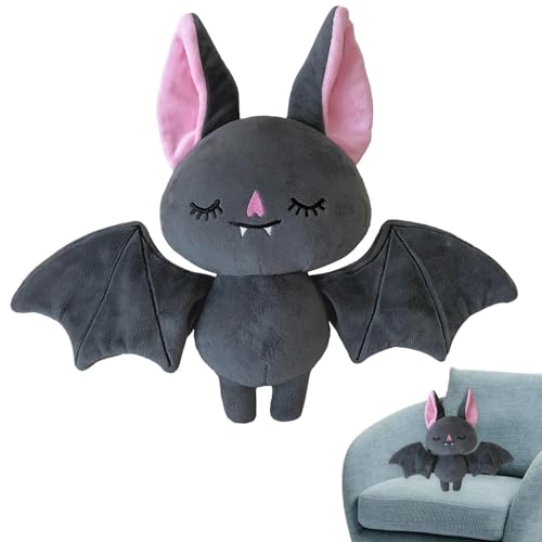 Fledermaus-Puppen-Plüsch, Plüsch-Fledermaus-Spielzeug, 18 Cm Weiches Kuscheltier-Spielzeug, Gefülltes Halloween-Plüschtier, Fledermaus-Kuschel-Plüschtier, Plüsch-Couch-Fledermaus-Spielzeug - Grau A von Lainiaoly