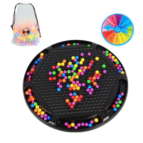 Intellektuelles Schachbrett-Duellspiel,Intellektuelles Schachbrett-Marmor,Lustiges Tischspiel | Intellektuelles Schachbrett-Spaß-Tisch-Strategiespiel, Regenbogenball-Partyspiel für Frauen von Lainiaoly