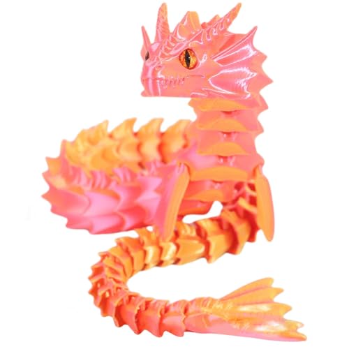 Lainiaoly -Gedruckter Seedrache, Gedruckter Beweglicher Drache, Gedruckter Drache Mit Flexiblen Gelenken, Fidget-Spielzeug, Heimdekoration, Gedruckter Flexibler Beweglicher Drache von Lainiaoly