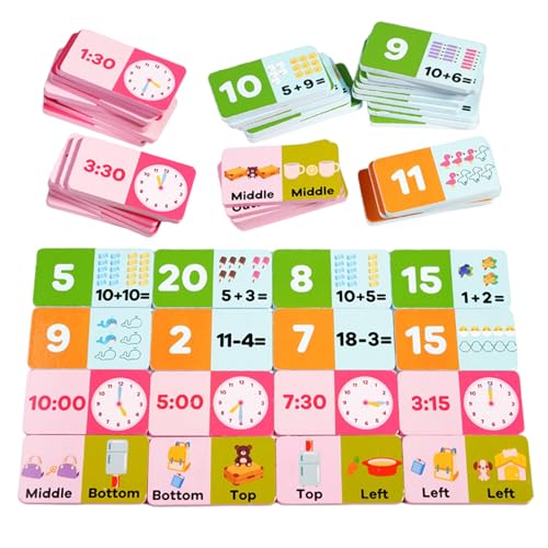 Lainiaoly Kindergarten Mathe, Holzspielzeug Lernset Für Vorschule, Vorschule Lernspielzeug Mit Zeitbewusstsein & Worterkennung Für Kinder 6-8 Jahre & Mädchen Lainiaoly Kindergarten Mathe, Holzspielzeug Lernset Für Vorschule, Vorschule Lernspielzeug Mit Zeitbewusstsein & Worterkennung Für Kinder 6-8 Jahre & Mädchen von Lainiaoly