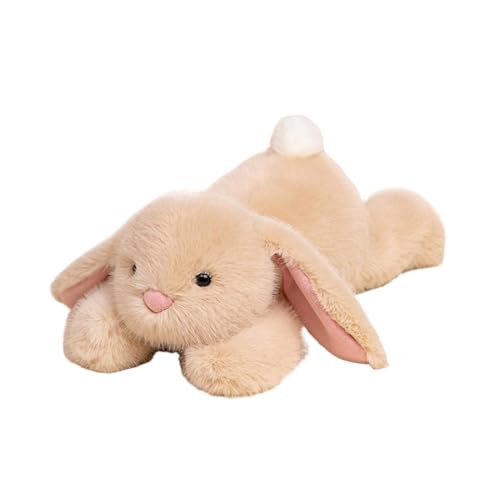 Lainiaoly Plüsch Liege Kaninchen, Langohr Kaninchen Plüsch, Hugbitable Rabbit Plüsch, Niedliche Realistische Kuschelige Tiere Sammlung Für Lernraum, Wohnzimmerdekoration von Lainiaoly