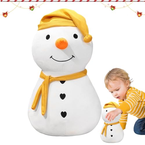 Lainiaoly Schneemann-Puppe, Gefüllt, Plüsch-Schneemann, Gefüllte Weihnachtsfigur, 30 cm Weihnachts-Schneemann-Plüschtier, Winterurlaub, Weiche Puppe, Saisonale Schneemann-Dekoration von Lainiaoly