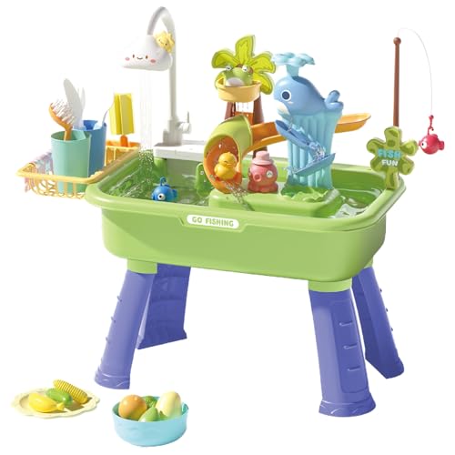 Lainiaoly Wasseraktivitätstisch - Sensorische Tische Outdoor Spielzeug,Interaktives Sensorisches Lernspielzeug mit Pumpe zur Förderung der Hand-Auge-Koordination für Garten, Draußen und Lainiaoly Wasseraktivitätstisch - Sensorische Tische Outdoor Spielzeug,Interaktives Sensorisches Lernspielzeug mit Pumpe zur Förderung der Hand-Auge-Koordination für Garten, Draußen und von Lainiaoly