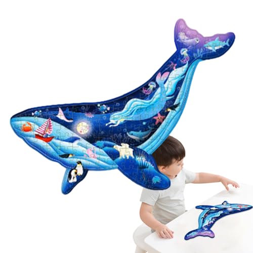 Leuchtender Puzzle Whale 106 Teile, Jigsaw Puzzle Fisch Kinder, Lernspiele Puzzles Spielzeug Für Kleinkinderherausfordernde Spiele, Einzigartige Geschenk, Moderne Wohnkultur Leuchtender Puzzle Whale 106 Teile, Jigsaw Puzzle Fisch Kinder, Lernspiele Puzzles Spielzeug Für Kleinkinderherausfordernde Spiele, Einzigartige Geschenk, Moderne Wohnkultur von Lainiaoly