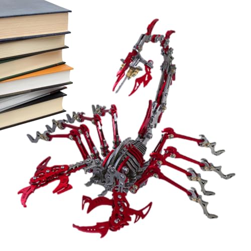 Metallpuzzle für Erwachsene, 3D-Metallpuzzle Skorpion, Zusammengebauter realistischer -Modellbausatz, Abnehmbare 3D-Puzzle, Schreibtisch-Ornamente, Heimdekoration, Kunsthandwerk, Geschenke von Lainiaoly