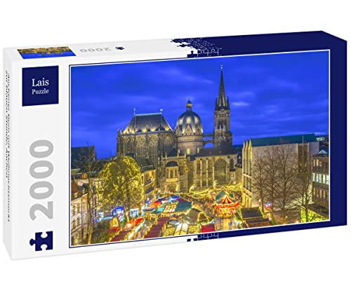 Lais Puzzle Aachener Dom mit Weihnachtsmarkt zur blauen Stunde, Aachen 2000 Teile von Lais Puzzle