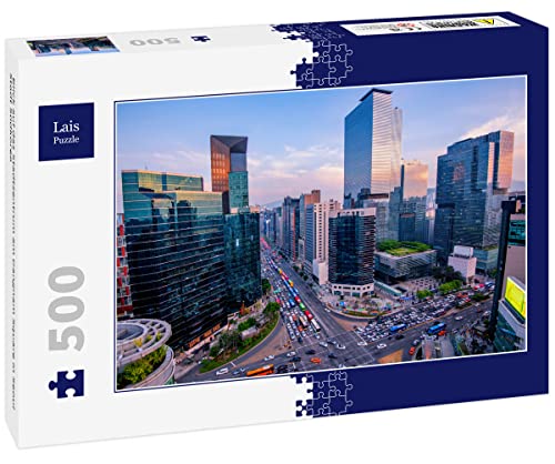 Lais Puzzle Blick auf das Stadtzentrum am Gangnam Square in Seoul Stadt Südkorea 500 Teile von Lais Puzzle