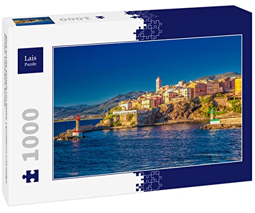 Lais Puzzle Blick auf die Altstadt von Bastia, Leuchtturm und Hafen, Korsika, Frankreich, Europa 1000 Teile von Lais Puzzle