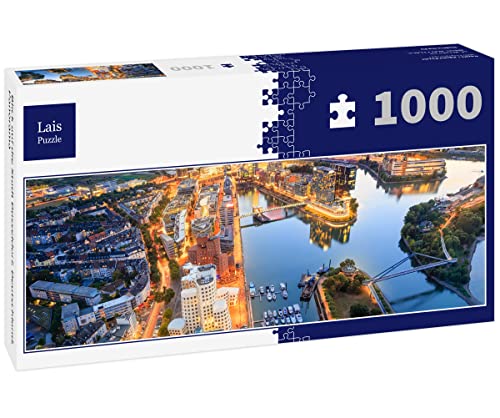 Lais Puzzle Blick auf die Stadt Düsseldorf, Deutschland, Panorama 1000 Teile von Lais Puzzle