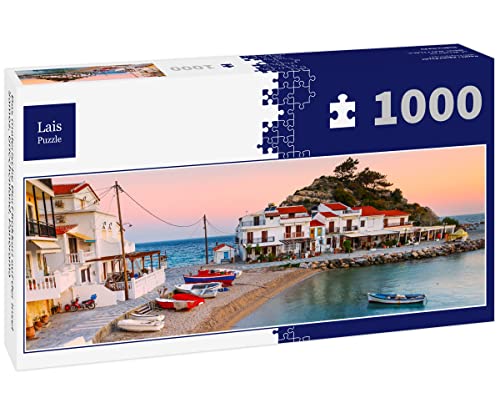 Lais Puzzle Das malerische Dorf Kokkari auf der Insel Samos, Griechenland, Panorama 1000 Teile Panorama von Lais Puzzle