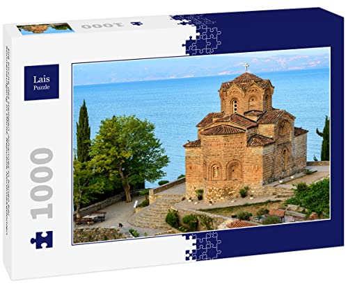 Lais Puzzle Die Kirche des Heiligen Johannes in Kaneo bei Sonnenaufgang in Ohrid, Republik Nordmakedonien 1000 Teile von Lais Puzzle