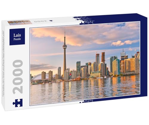 Lais Puzzle Die Reflexion der Skyline von Toronto in der Abenddämmerung in Ontario, Kanada 2000 Teile von Lais Puzzle